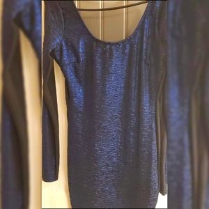 Blue and Black Dress